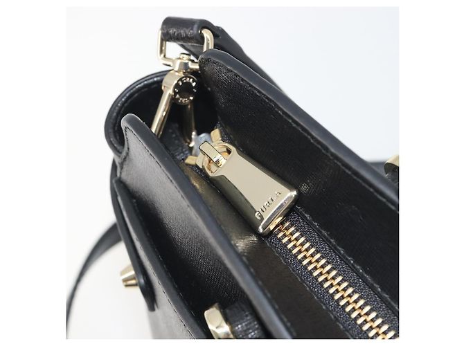 Borsa a mano FURLA in pelle 2way Nero Tono Oro Auth 196110A - vista 11