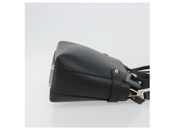 Borsa a mano FURLA in pelle 2way Nero Tono Oro Auth 196110A - vista 3