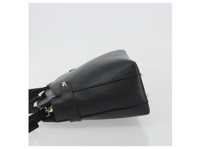 Borsa a mano FURLA in pelle 2way Nero Tono Oro Auth 196110A - vista 4