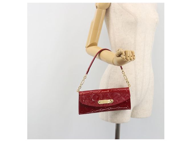 LOUIS VUITTON Monogram Vernis Sunset Bluebird Pomme D'amour M93543 Auth 195089 Rosso - vista 26