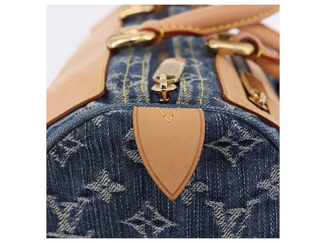 LOUIS VUITTON Monogram Denim Neo Speedy Hand Bag Blue M95019 LV Auth 195233SAV - vista 17
