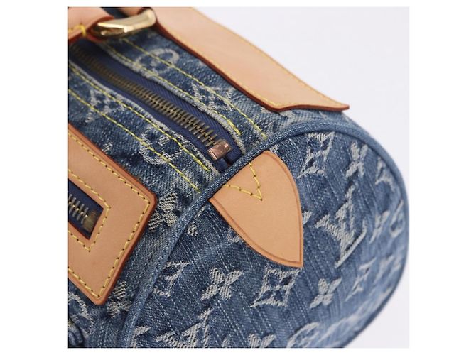 LOUIS VUITTON Monogram Denim Neo Speedy Hand Bag Blue M95019 LV Auth 195233SAV - vista 19