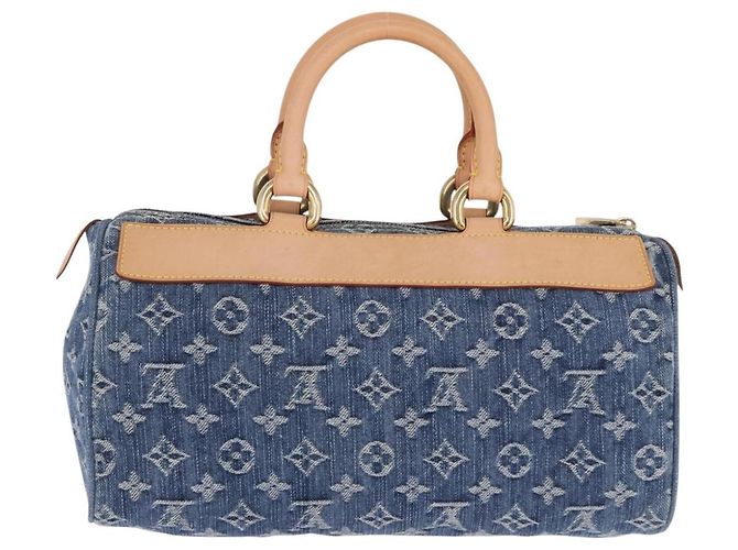 LOUIS VUITTON Monogram Denim Neo Speedy Hand Bag Blue M95019 LV Auth 195233SAV - vista 2