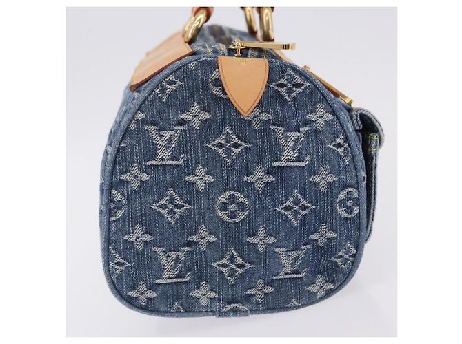 LOUIS VUITTON Monogram Denim Neo Speedy Hand Bag Blue M95019 LV Auth 195233SAV - vista 4