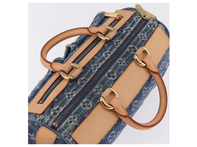 LOUIS VUITTON Monogram Denim Neo Speedy Hand Bag Blue M95019 LV Auth 195233SAV - vista 6