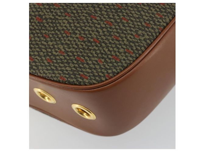 Borsa a tracolla SAINT LAURENT PVC Canvas Brown Gold Auth 194356 Marrone D'oro - vista 16
