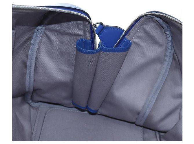 Borsa MCM Logogram Vicetos Mini Boston Bag Leather 2way Blue Silver Auth 193751V Argento - vista 26