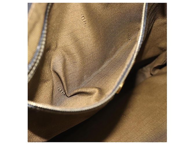 Pequin Borsa a mano FENDI Pecan Canvas Nero Marrone Auth 196062A - vista 21