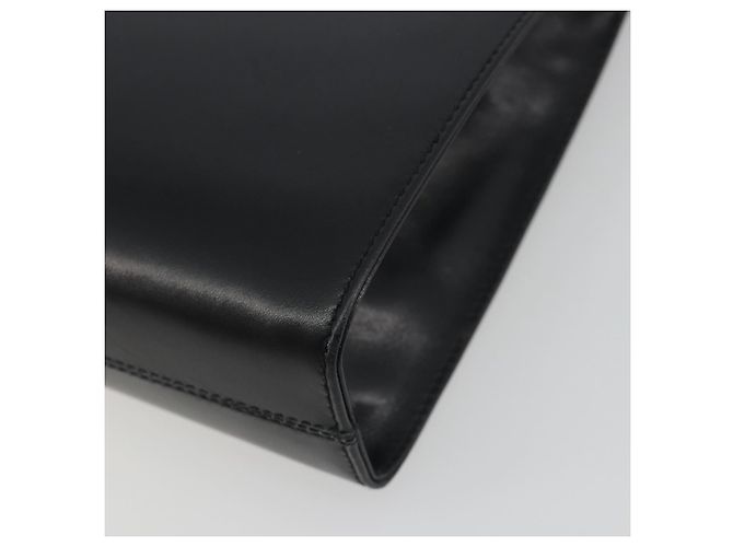 Borsa a tracolla Salvatore Ferragamo Gancini Chain in pelle nera e oro Auth 195422 Nero - vista 15