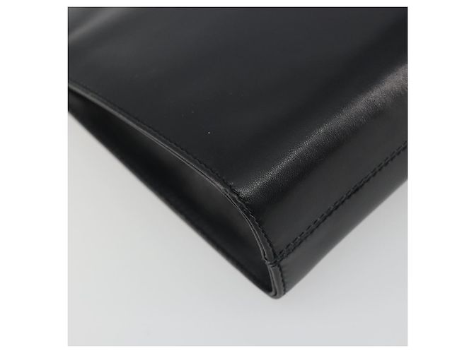 Borsa a tracolla Salvatore Ferragamo Gancini Chain in pelle nera e oro Auth 195422 Nero - vista 16