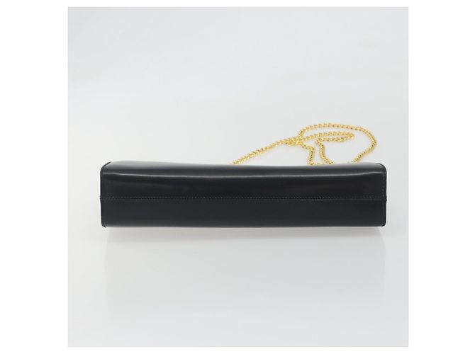 Borsa a tracolla Salvatore Ferragamo Gancini Chain in pelle nera e oro Auth 195422 Nero - vista 5