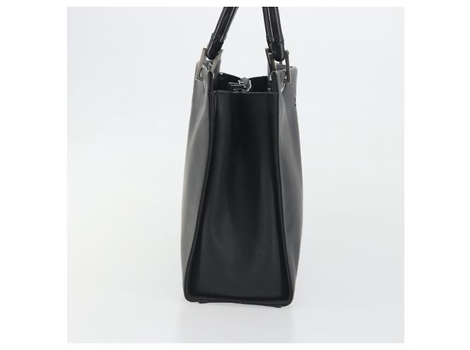 Borsa Tote GUCCI Bamboo in pelle 2way Nera Argento 002 1016 Auth 194370 Nero - vista 4