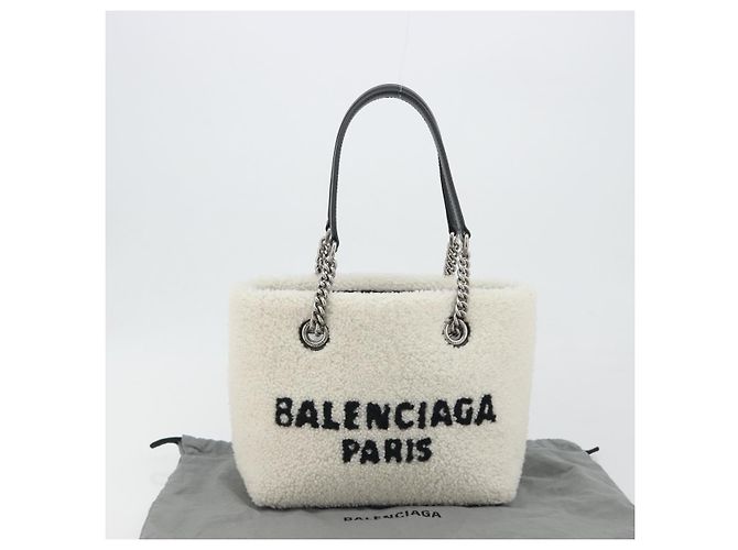 BALENCIAGA Borsa Duty Free Tote Bag Bore White Silver 759941 Auth 195322M - vista 12