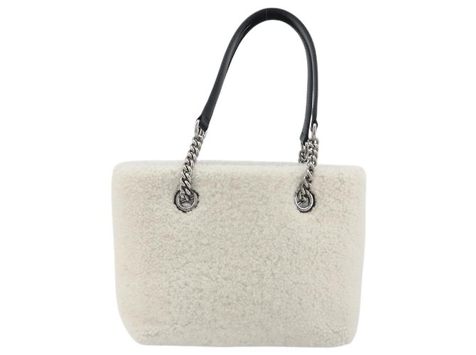 BALENCIAGA Borsa Duty Free Tote Bag Bore White Silver 759941 Auth 195322M - vista 2