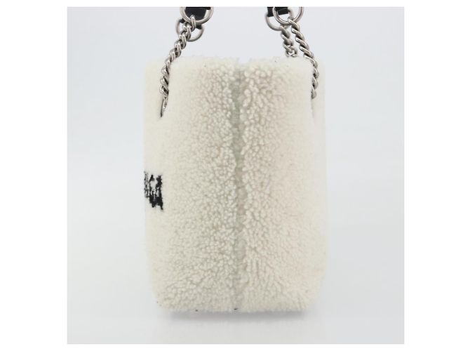 BALENCIAGA Borsa Duty Free Tote Bag Bore White Silver 759941 Auth 195322M - vista 3