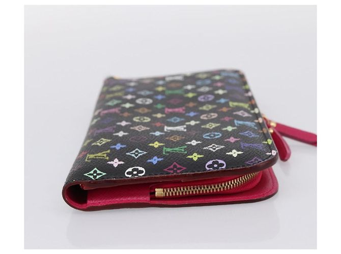 LOUIS VUITTON Multicolor Portefeuille Insolite Wallet Black M60271 Auth 196074V Nero - vista 4