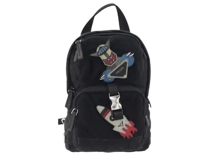 Borsa Body Bag PRADA Nylon Black Silver Auth 195008A Nero Argento - vista 13