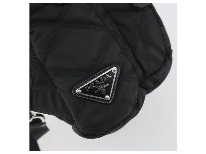Borsa Body Bag PRADA Nylon Black Silver Auth 195008A Nero Argento - vista 20