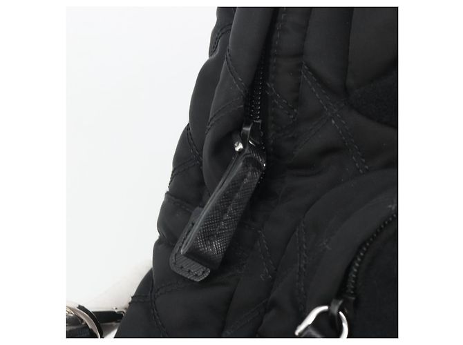 Borsa Body Bag PRADA Nylon Black Silver Auth 195008A Nero Argento - vista 23