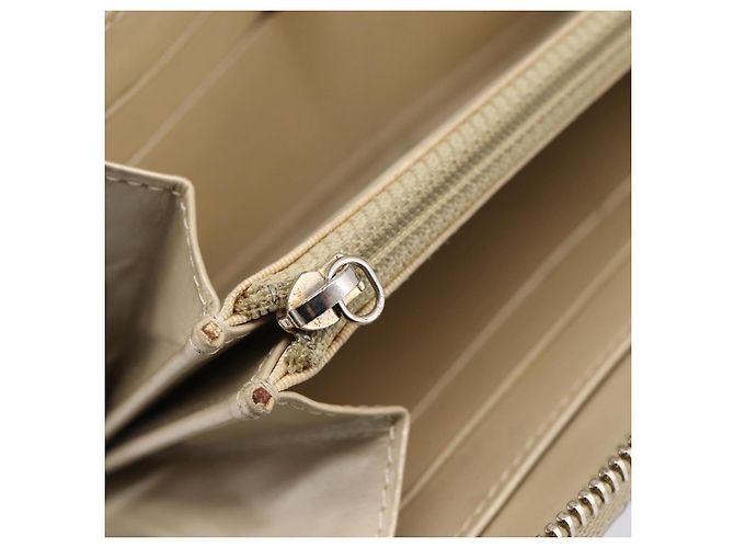 Cartera larga CHANEL Matelasse de piel de cordero Gold CC Auth 194478 Dorado - vista 10