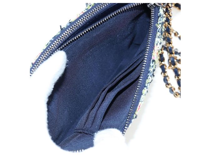 Borsa a tracolla con catena CHANEL Gabrielle de Chanel Tweed Navy Gold CC Auth BA14596SAM Blu navy - vista 22