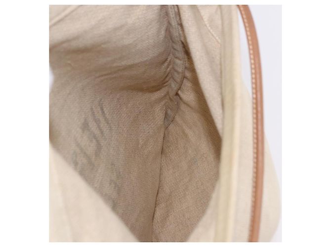 Hermès Borsa a Tracolla HERMES Arena MM Canvas Beige Tono Oro Auth 196144 - vista 18