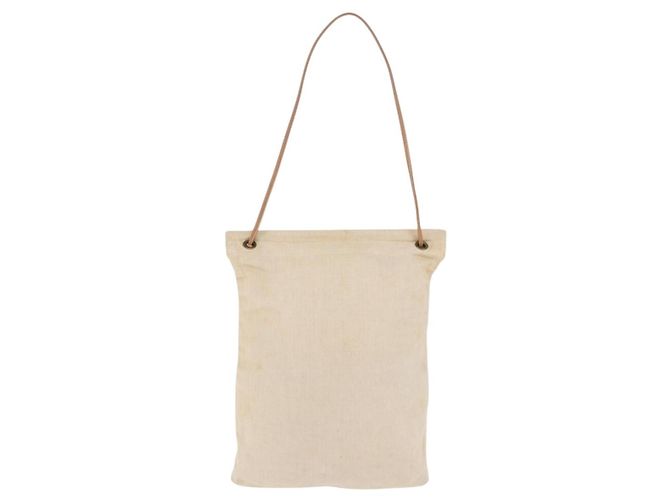 Hermès Borsa a Tracolla HERMES Arena MM Canvas Beige Tono Oro Auth 196144 - vista 2