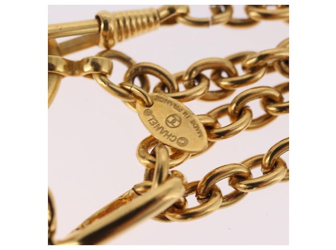Collana CHANEL Metallo Tono Oro CC Auth bs36542V - vista 14