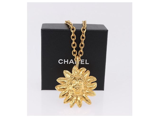 Collana CHANEL Metallo Tono Oro CC Auth bs36542V - vista 15