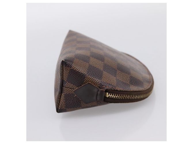 LOUIS VUITTON Damier Ebene Pochette Cosmetic PM Pouch N47516 LV Auth bs36476 - vista 4