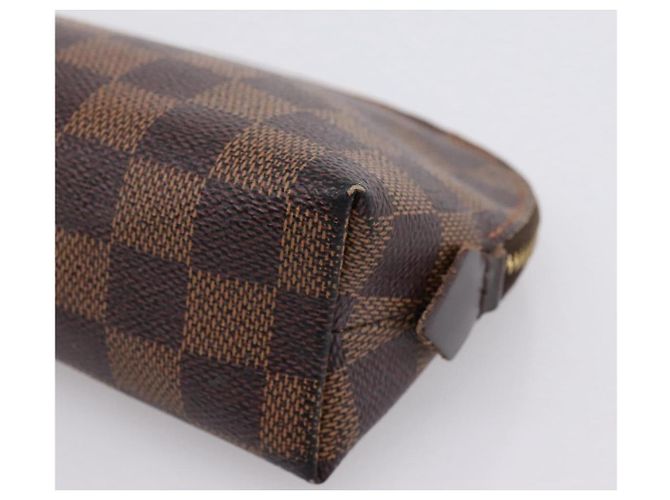 LOUIS VUITTON Damier Ebene Pochette Cosmetic PM Pouch N47516 LV Auth bs36476 - vista 7