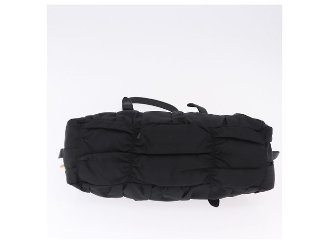Borsa a Mano PRADA Nylon 2way Nero Oro Auth 196783V D'oro - vista 5