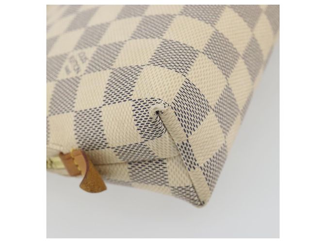 LOUIS VUITTON Damier Azur Pochette Cosmetic GM Pouch N23346 LV Auth 195602 - vista 16
