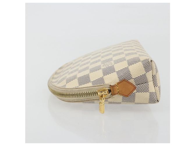 LOUIS VUITTON Damier Azur Pochette Cosmetic GM Pouch N23346 LV Auth 195602 - vista 4