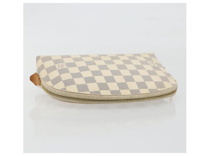 LOUIS VUITTON Damier Azur Pochette Cosmetic GM Pouch N23346 LV Auth 195602 - vista 5