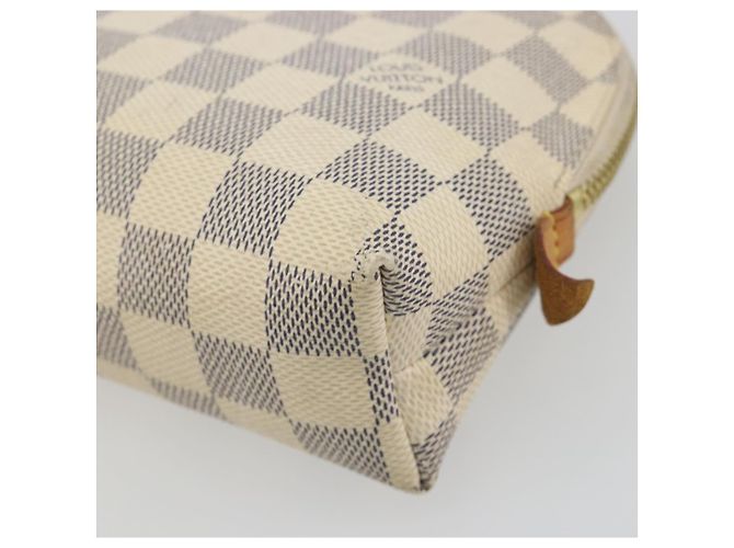 LOUIS VUITTON Damier Azur Pochette Cosmetic GM Pouch N23346 LV Auth 195602 - vista 7