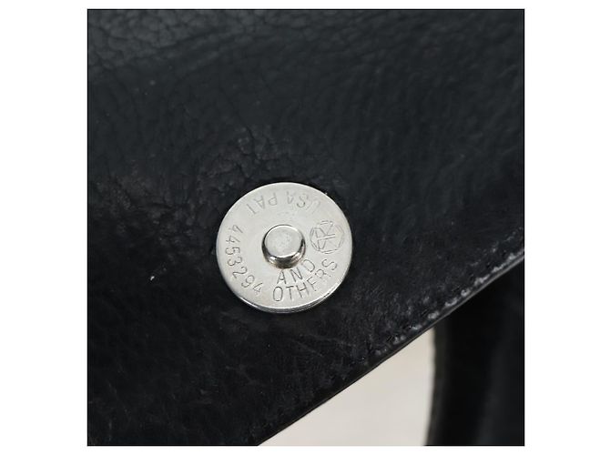 Borsa a mano Chrome Hearts CH Cross in pelle nera e argento Auth 187617SM Nero - vista 11