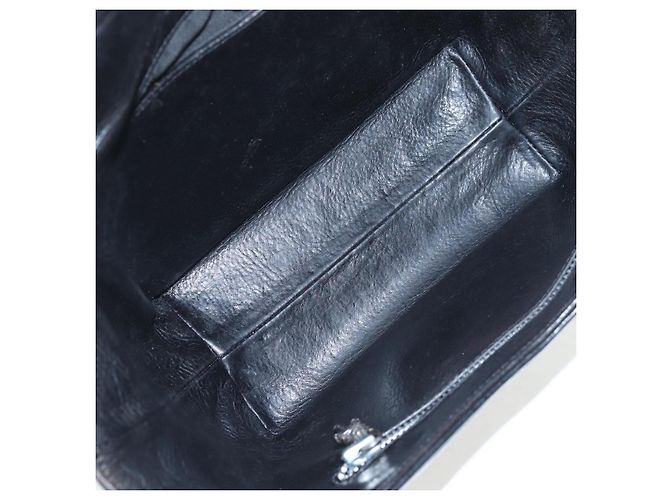 Borsa a mano Chrome Hearts CH Cross in pelle nera e argento Auth 187617SM Nero - vista 12