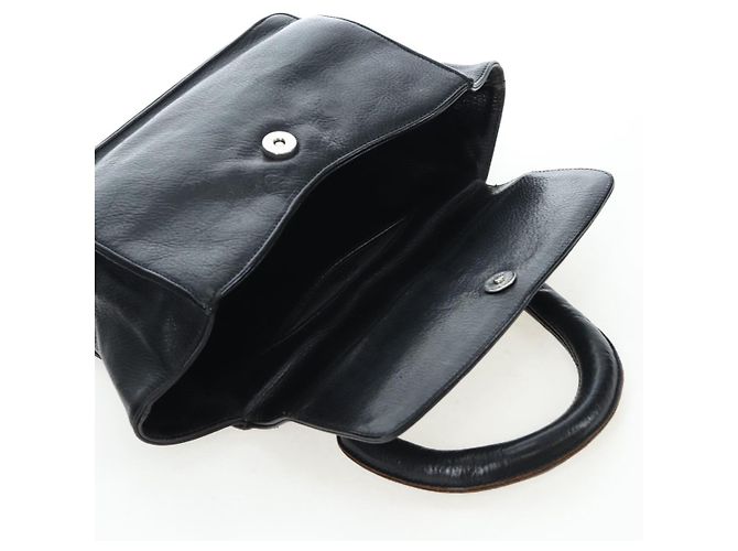 Borsa a mano Chrome Hearts CH Cross in pelle nera e argento Auth 187617SM Nero - vista 19