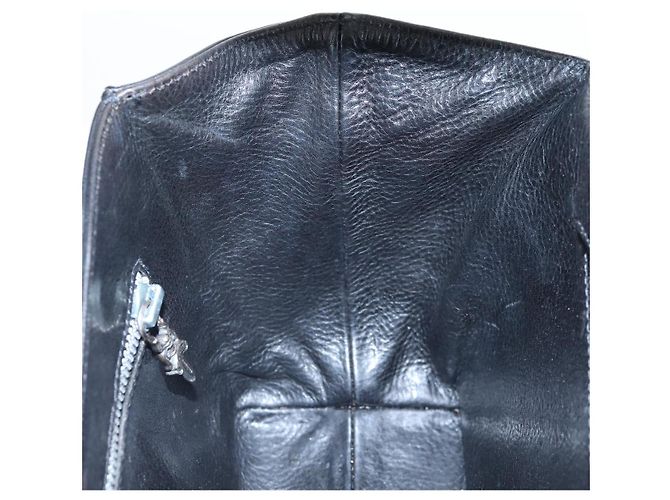 Borsa a mano Chrome Hearts CH Cross in pelle nera e argento Auth 187617SM Nero - vista 21
