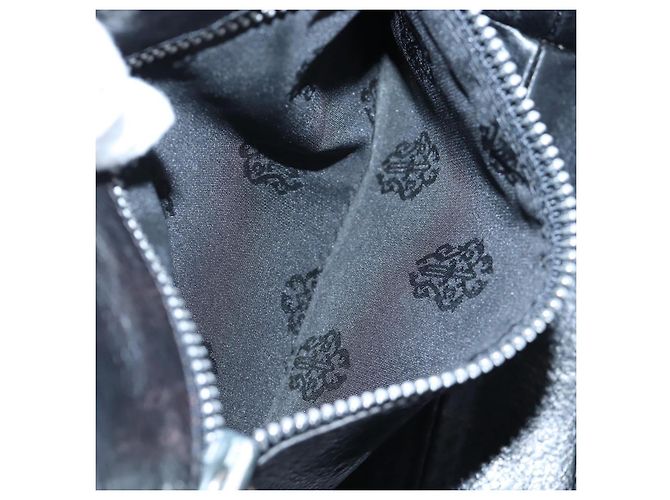 Borsa a mano Chrome Hearts CH Cross in pelle nera e argento Auth 187617SM Nero - vista 23