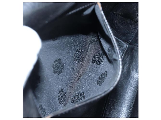 Borsa a mano Chrome Hearts CH Cross in pelle nera e argento Auth 187617SM Nero - vista 24