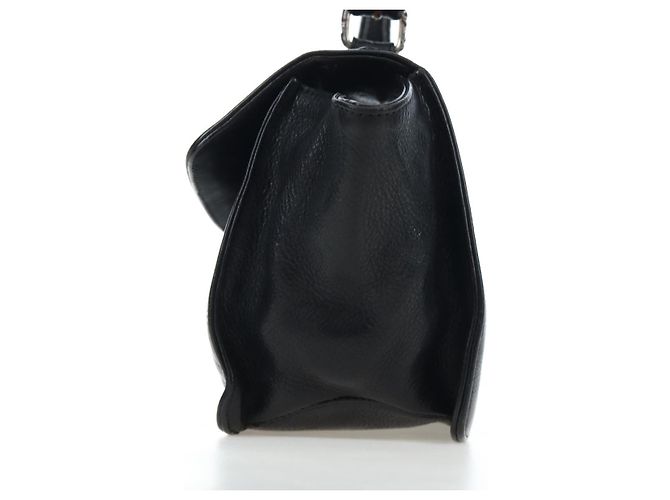 Borsa a mano Chrome Hearts CH Cross in pelle nera e argento Auth 187617SM Nero - vista 3