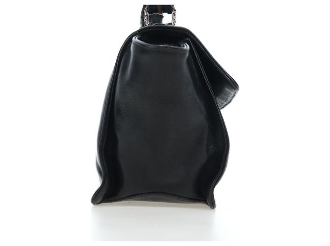 Borsa a mano Chrome Hearts CH Cross in pelle nera e argento Auth 187617SM Nero - vista 4