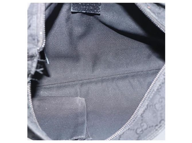 Borsa a tracolla GUCCI GG Canvas Nero Argento 189749 Auth 196176 - vista 11