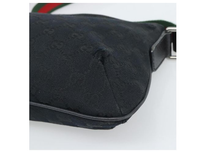 Borsa a tracolla GUCCI GG Canvas Nero Argento 189749 Auth 196176 - vista 14