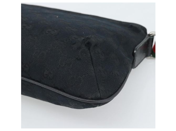 Borsa a tracolla GUCCI GG Canvas Nero Argento 189749 Auth 196176 - vista 16