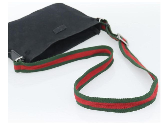 Borsa a tracolla GUCCI GG Canvas Nero Argento 189749 Auth 196176 - vista 7