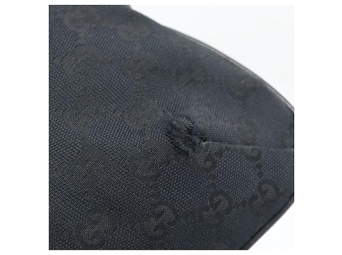 Borsa a tracolla GUCCI GG Canvas Nero Argento 189749 Auth 196176 - vista 9