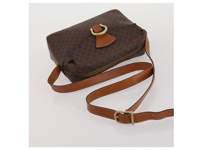 Céline Borsa a tracolla CELINE Macadam Canvas PVC Leather 2way 2 Set Brown Auth mr2802 Marrone - vista 14